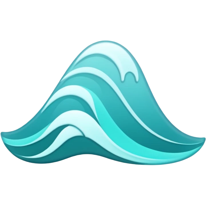 One small dainty wave emoji