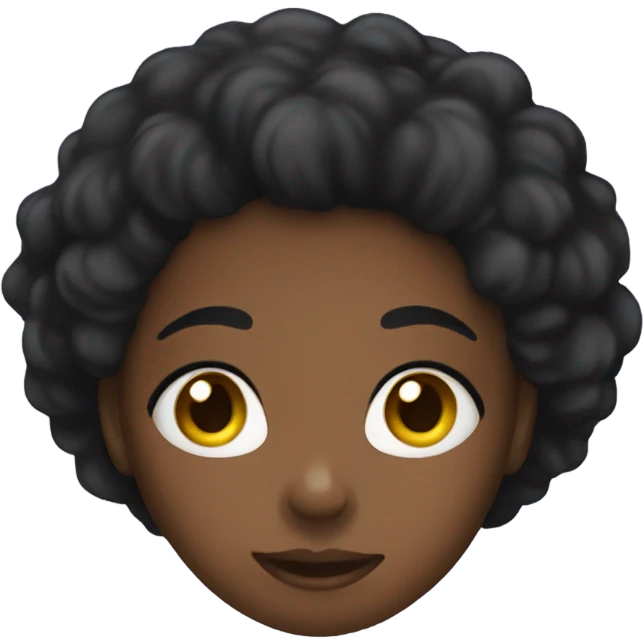 Black girl blushing emoji