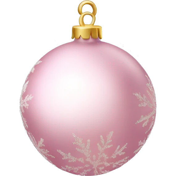 Light Pink Christmas bauble emoji