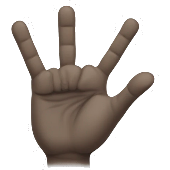 Hand with 4 fingers  emoji