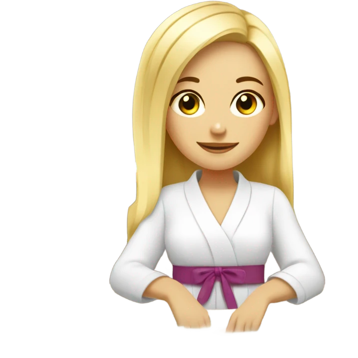 Girl blondes relax in spa salon  emoji