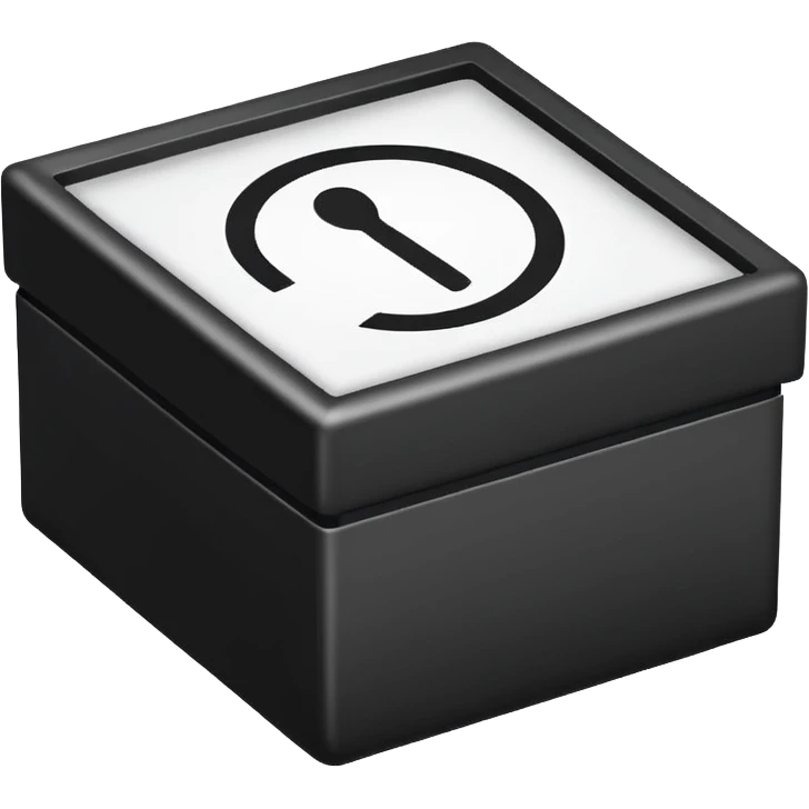 a right mak inside a small square box emoji