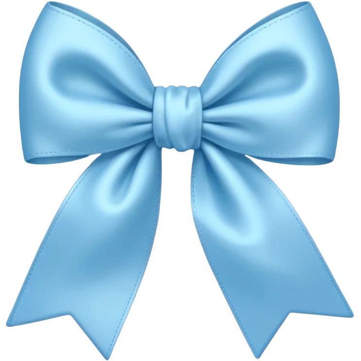 A pastel blue bow  emoji