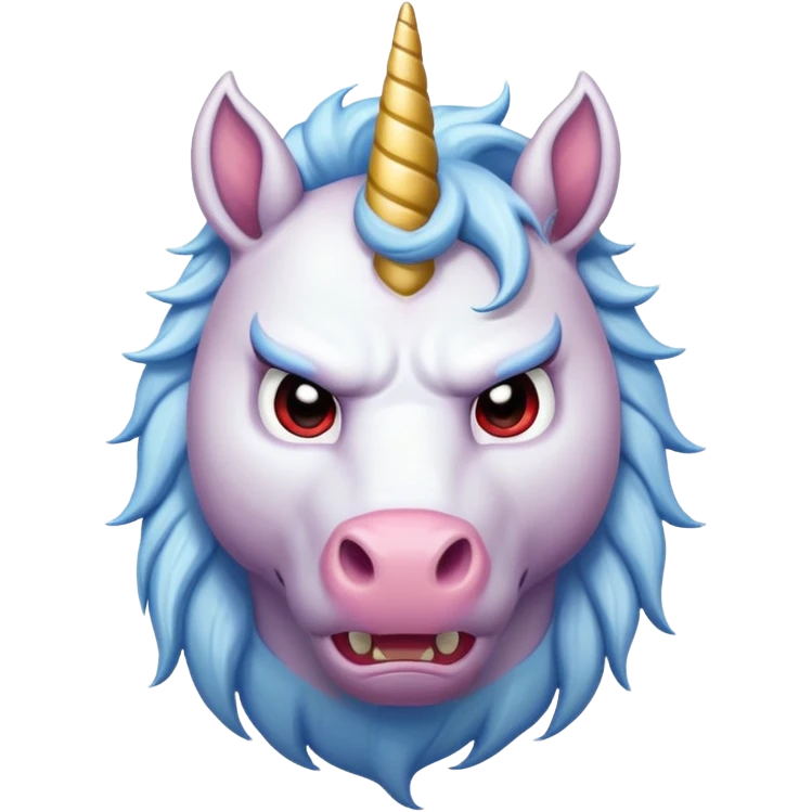 angry unicorn  emoji