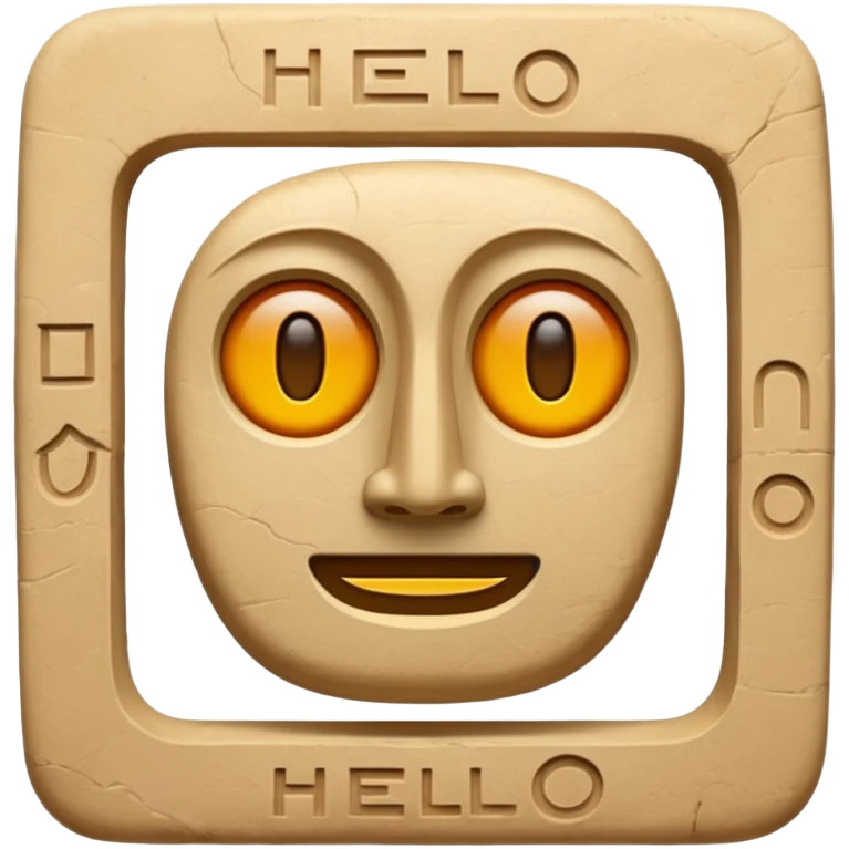 Hieroglyph saying hello emoji