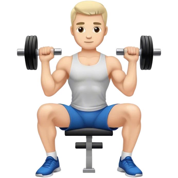 man seated weighted wrist curl emoji