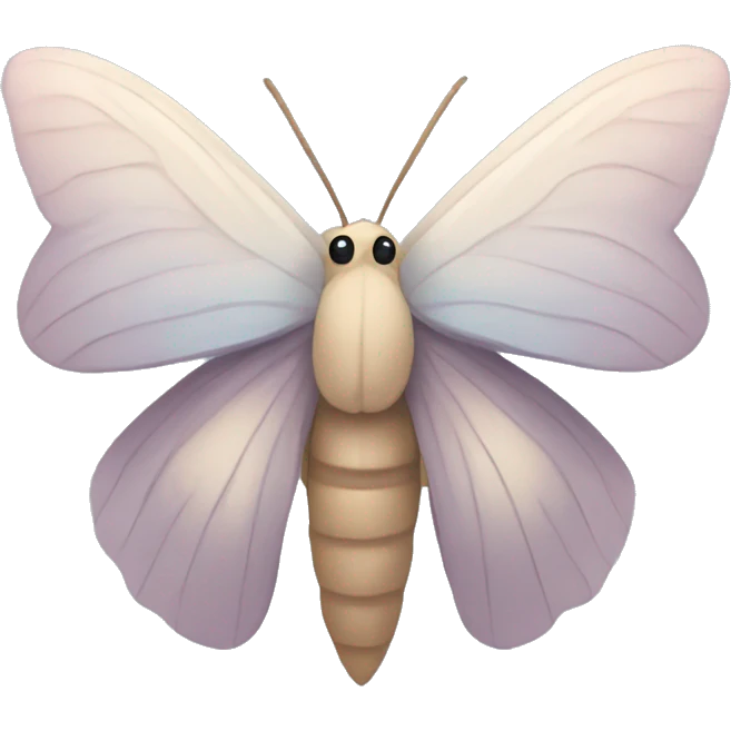 Moth in pastel color emoji