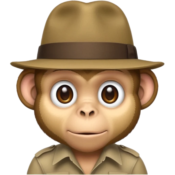 Make an emoji that looks like a monkey in a mafia emoji