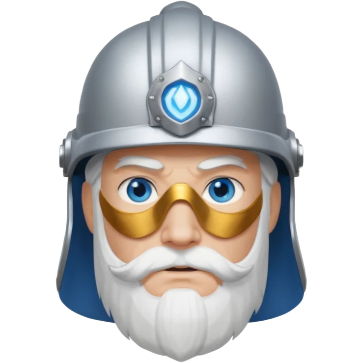 Odin with blue eyes, white hair emoji