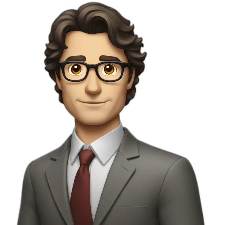 portrait of clark kent with great hair emoji