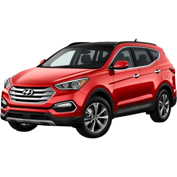 Red Hyundai Santa Fe sport suv black interior emoji