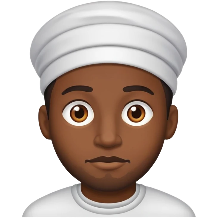 Black guy with a shiesty on brown eyes emoji