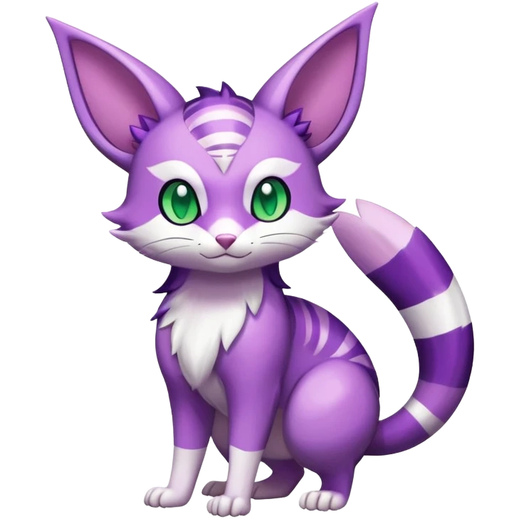 Shiny Furret-Purrloin-Espeon-Hybrid (Full body) emoji