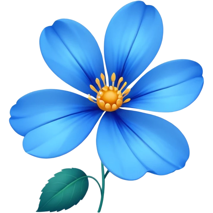 Blue flower emoji