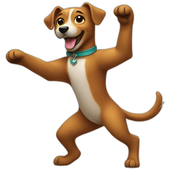 Dancing dog emoji