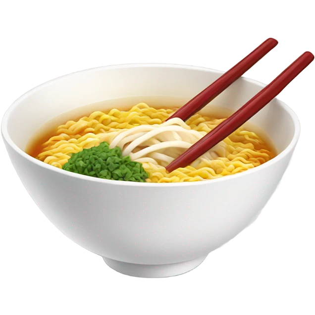 Ramen in a white bowl  emoji