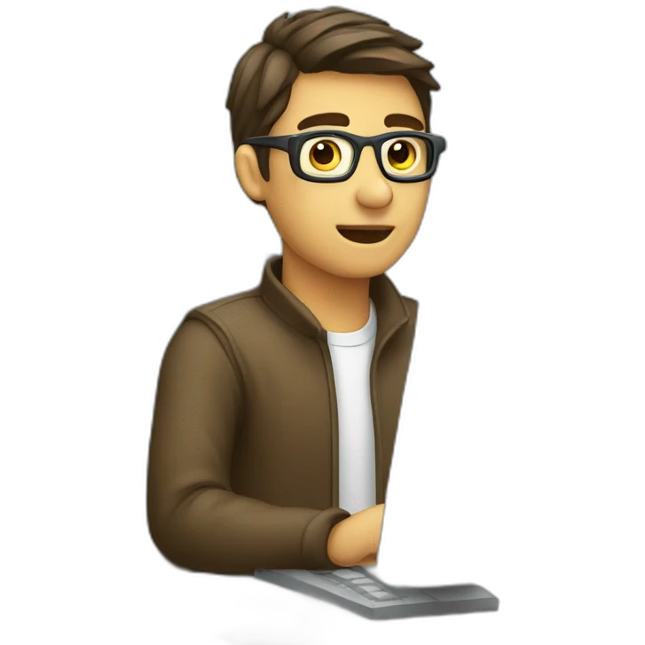 coder on computer emoji