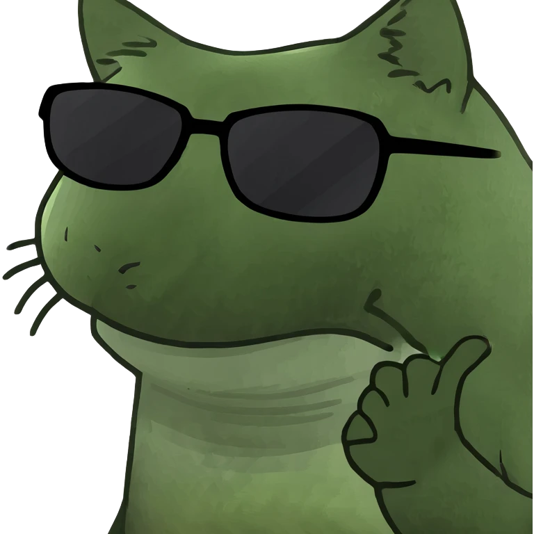 Cat with sunglasses emoji