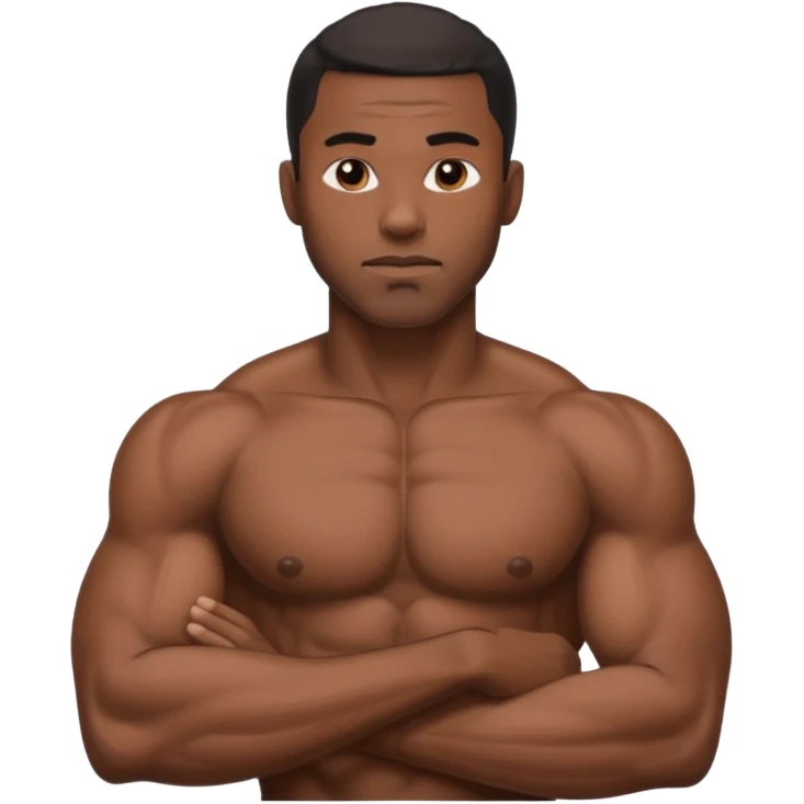 Naked black man  emoji