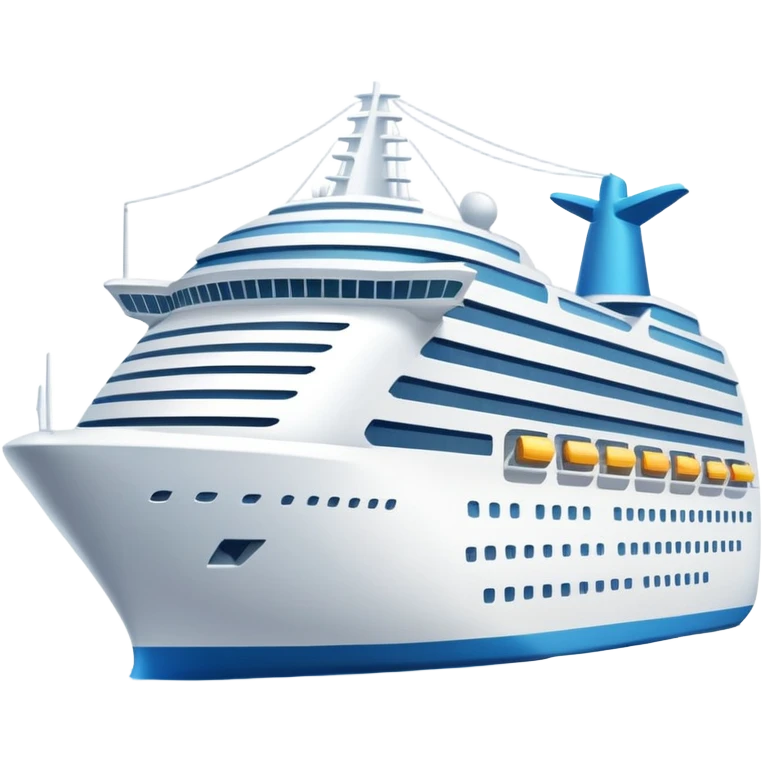 navio cruzeiro cor branca emoji