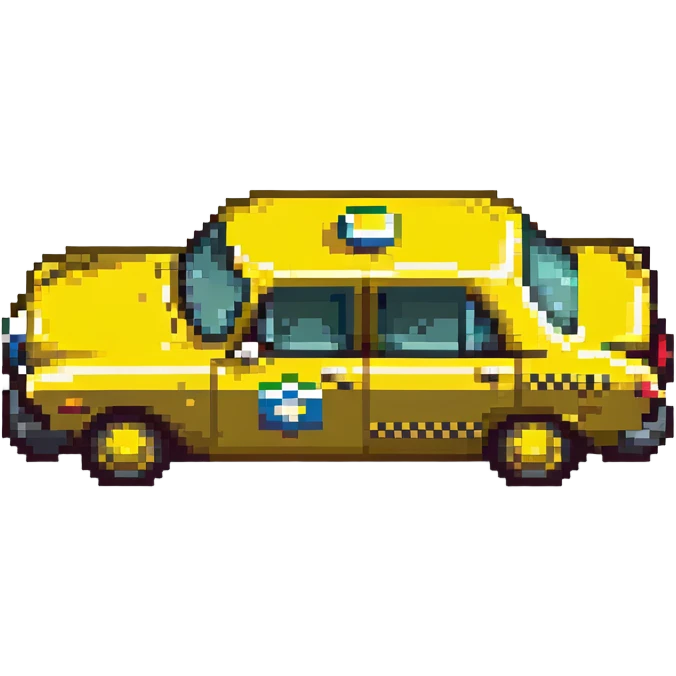 classic yellow taxi cab emoji