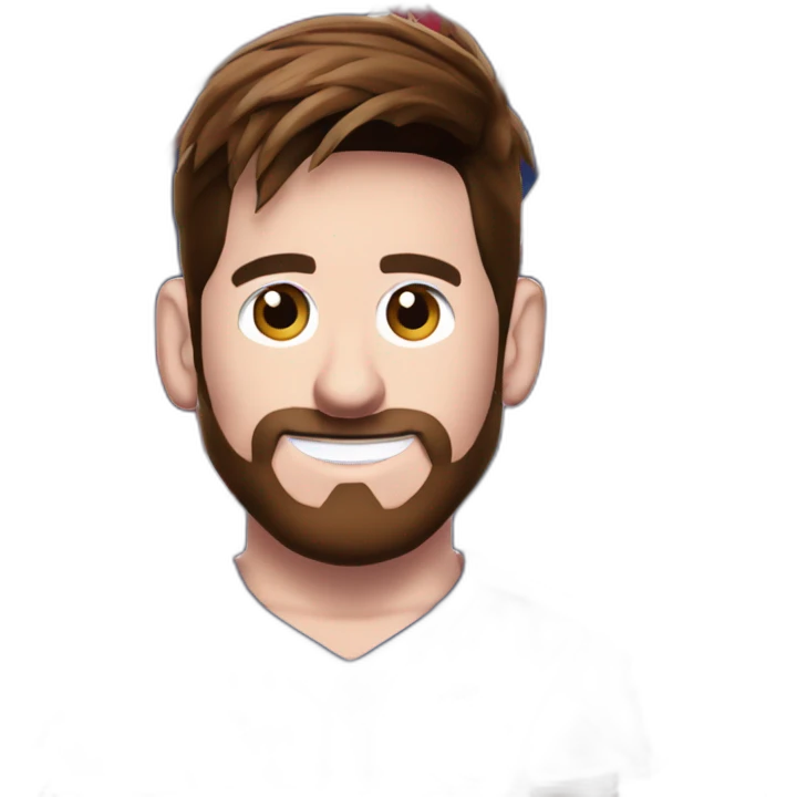 lionel messi viejo, barbudo y con la camiseta de san lorenzo emoji