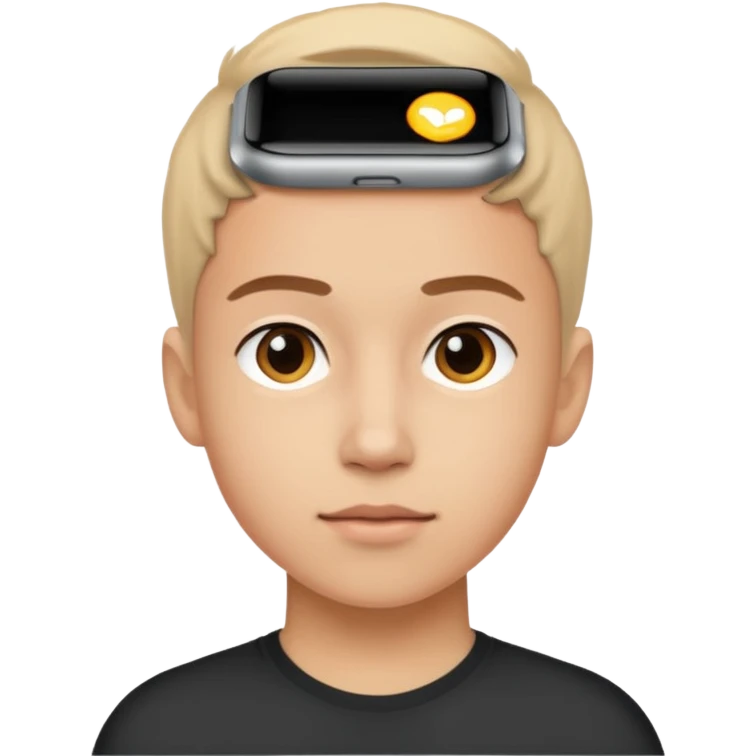 Young person wearing a smartwatch emoji