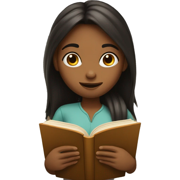 Girl reading a book  emoji
