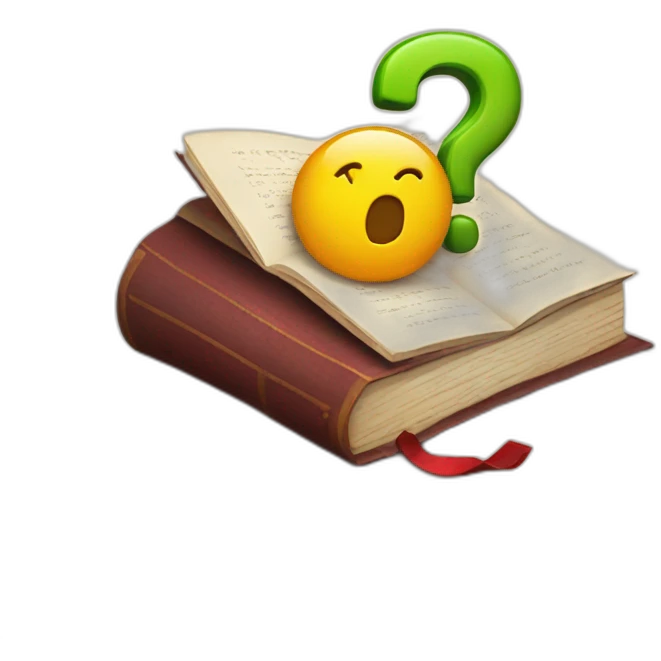 book and question mark emoji