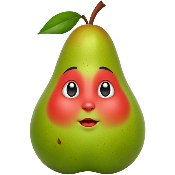 pear with red blush  emoji