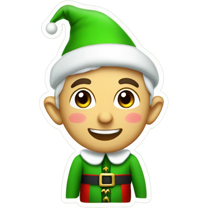 make a sticker with an elf saying “bon nadal”, make a christmas style-@ emoji