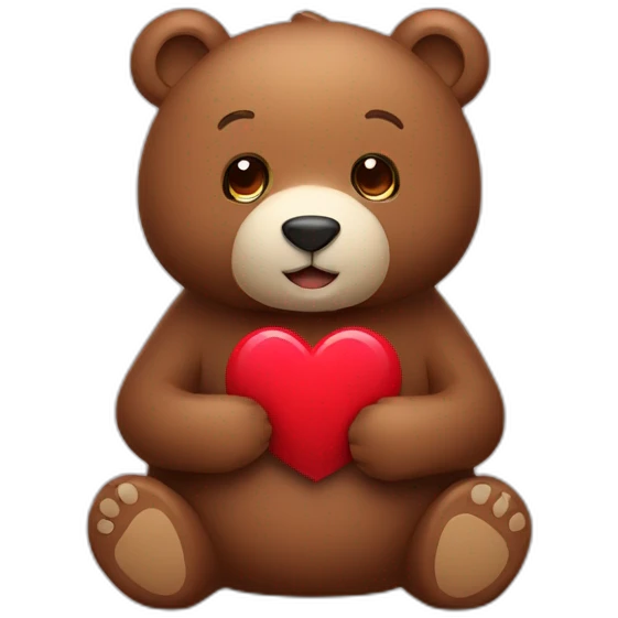 Bear with heart emoji