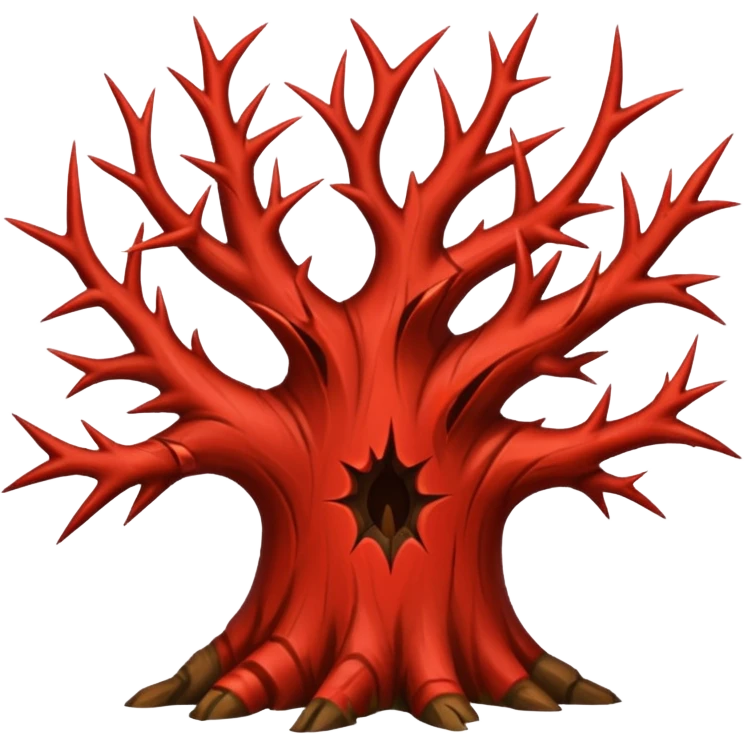 red thorn tree emoji