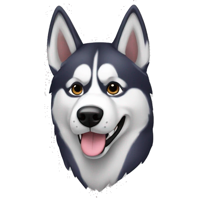 husky de orejas caidas emoji