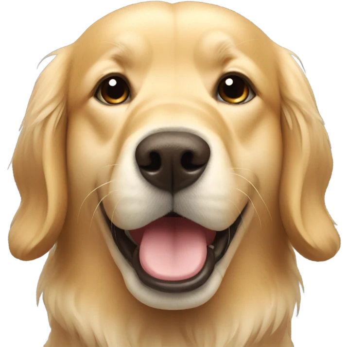 golden retriever mouth closed emoji