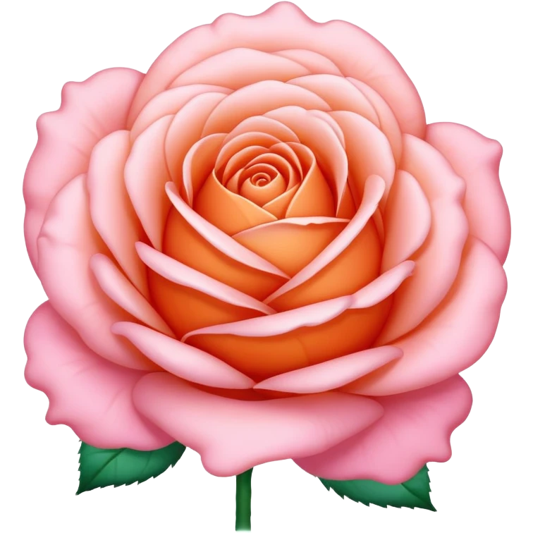 Cotton candy orange rose emoji