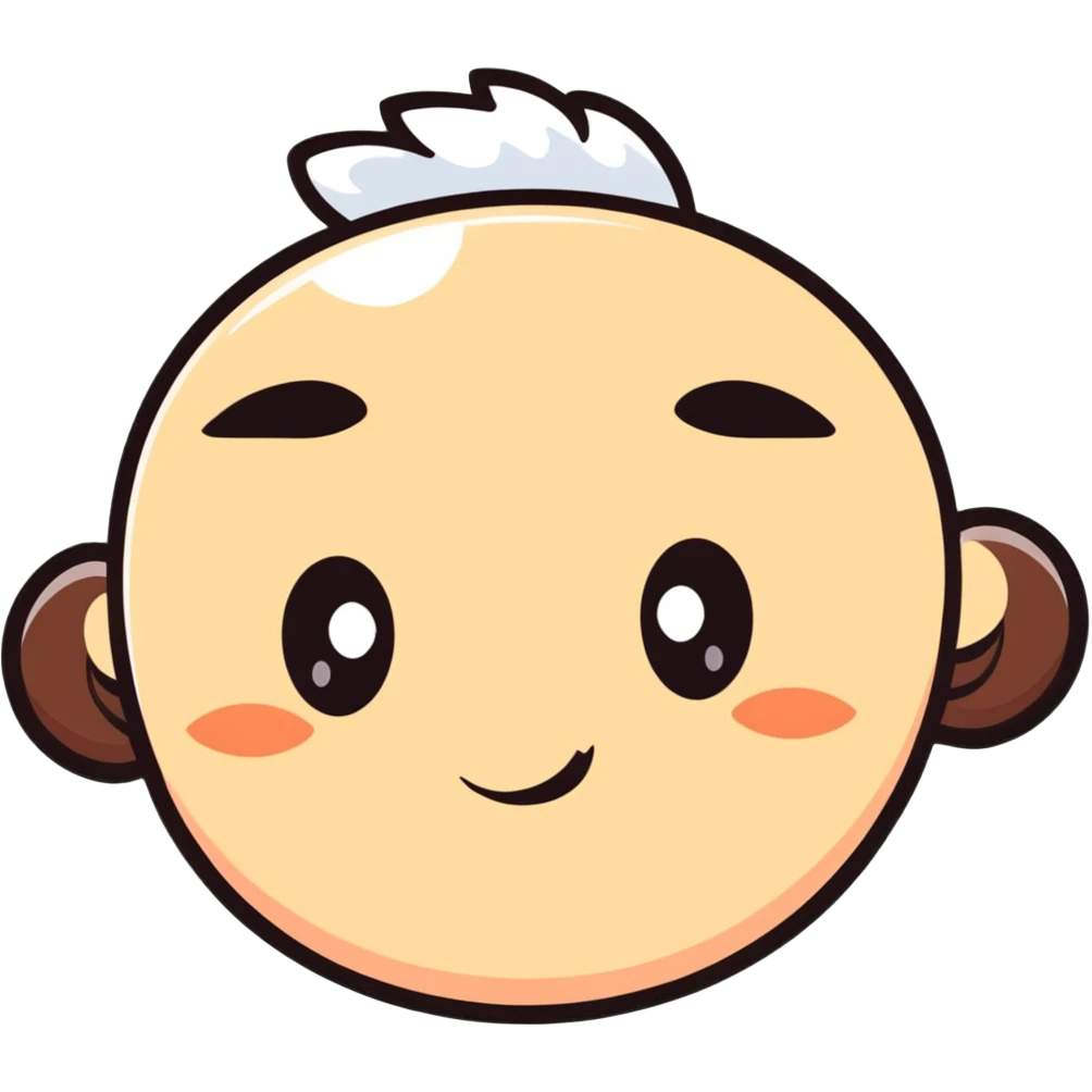 thick and expressive cartoon eyebrows, no face emoji