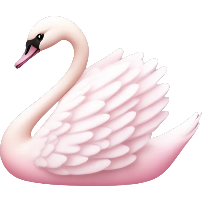 pastel pink swan emoji