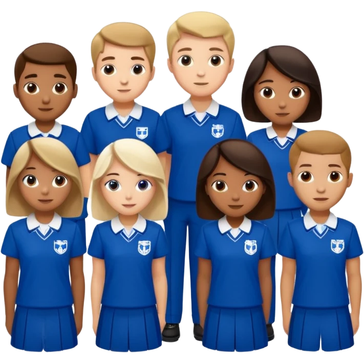 royal blue and white school team emoji