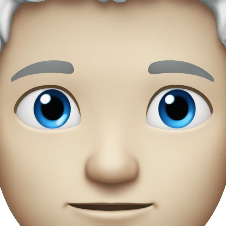 white hair blue eyed young strong man with pale skin emoji