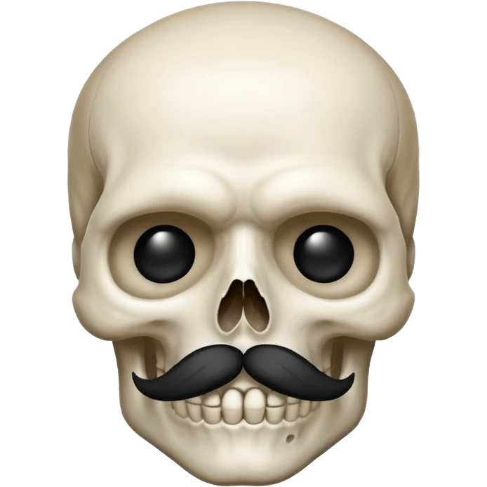 A skull with Hitler's moustache emoji