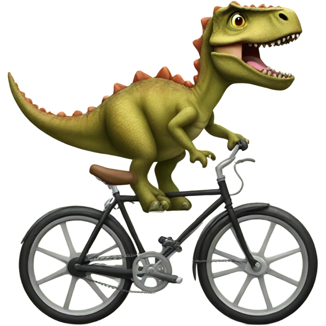 Dino on a bike emoji