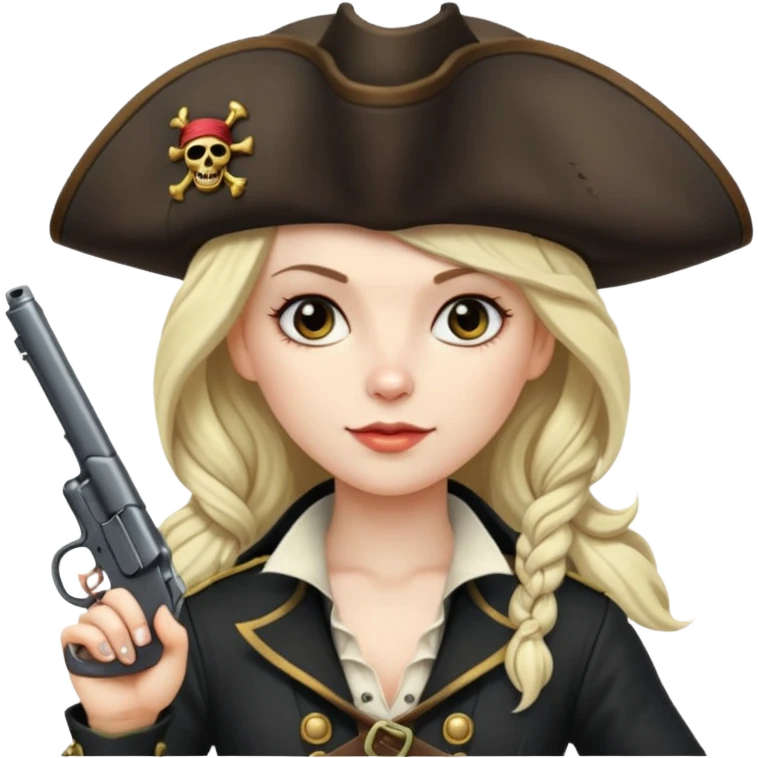 Lady Pirate With Gun. emoji