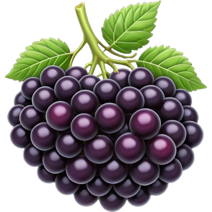 black color blackberries emoji