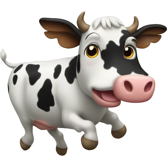 A flying cow emoji