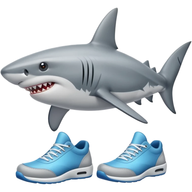 shark with shoes emoji