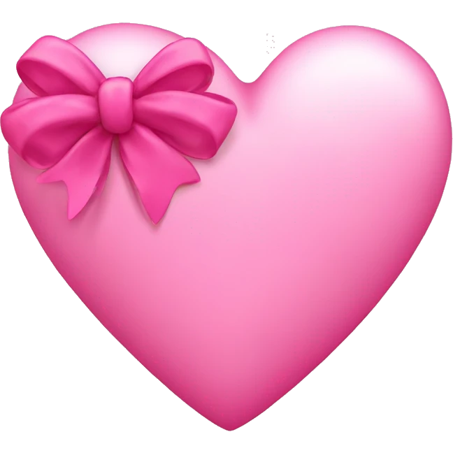 Pink heart with bow emoji