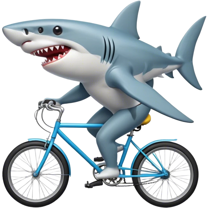 Shark on a bike  emoji