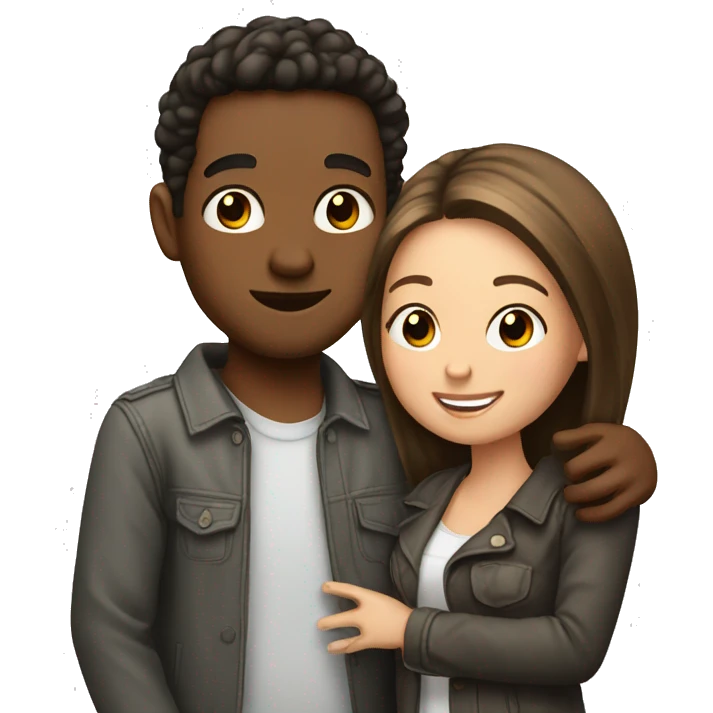 Boyfriend and girlfriend happy with there baby emoji