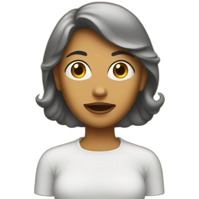 Woman with mayonnaise covert face emoji